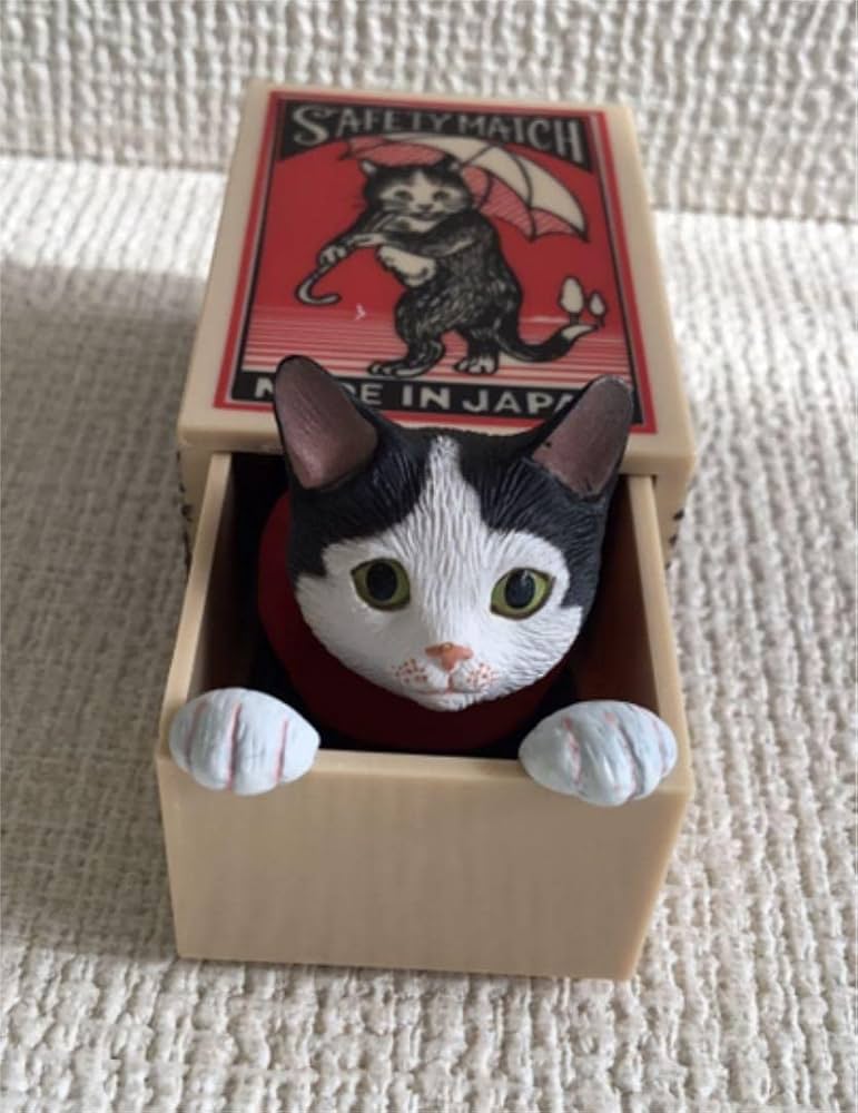 Amazon.co.jp: ガチャ船橋つとむマッチボックス猫ハチワレ